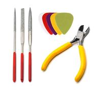 Guitarra Cortadora de Cuerdas Tijeras Alicates Con Limas De Sillín De Guitarra Y Púa Instrumentos de Cuerda Herramienta de Mantenimiento Durable