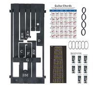 Guitarra de accionamiento de acordes, prensadora de acordes para guitarra - Protector de yemas de dedos de guitarra | Ayuda a la práctica pedagógica fácil de aplicar con tablero para guitarras