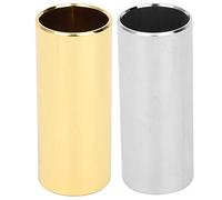 Guitarra de acero inoxidable premium Juego de barras de tobogán de alta calidad Drable Silver Golden 6cm Tobas para guitarra Ukulele Banjo Players 2 PCS
