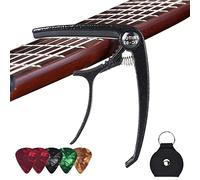 Guitarra de aleación de zinc Capo para guitarras acústicas y eléctricas de 6 cuerdas - Clip-On Guitar Capo - Stringed Instruments Accessories, for 6-String Acoustic & Electric Guitar Bass Adawd