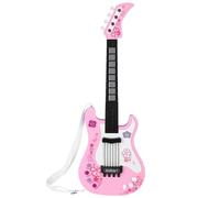Guitarra de bajo multifuncional para niños, Guitarra para Niños, Mini Guitar Toy, Juguete Musical Ligero, Chitarra Elettrica per Bambini, Instrumento Musical (Rosado)