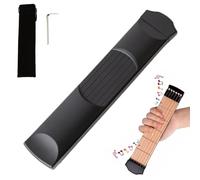 Guitarra de Bolsillo - Herramienta de Entrenamiento Acústico Portátil con 2 púas | Simulador de Acuerdos, Mango de Ejercicio para, Adultos y Músicos Apasionados