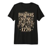 Guitarra de Historia patriótica Estadounidense The Founders 1776 Camiseta Premium