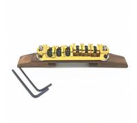Guitarra de jazz Archtop opcional en dorado, plateado y negro. Silletas con rodillos. Puente Tune-O-Matic. Base de palisandro con llave.(Gold)