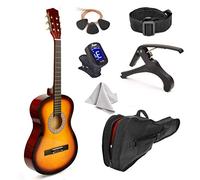 ¡Nuevo! Guitarra de madera rosa de 30 pulgadas con funda y accesorios para niños/niñas/principiantes