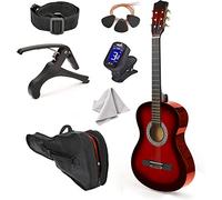 Guitarra de madera para zurdos de 30 pulgadas con estuche y accesorios para niños/niñas/niños/adolescentes/principiantes