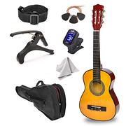 Guitarra de madera para zurdos de 30 pulgadas con funda y accesorios para niños/niños/adolescentes/principiantes