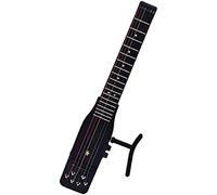 Guitarra de viaje, guitarra eléctrica silenciosa 18 trastes Práctica de plástico fresco Entrenador de guitarra acústica de 6 cuerdas Herramienta de accesorios para principiantes ultraligera