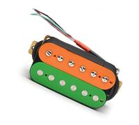 Guitarra Eléctrica, 12 Bobinas Dobles Hexagonales Ajustables Para Guitarra De 6 Cuerdas, Pastilla Dividida, Salida N7.5K/B15K pastilla de guitarra clasica (Color : Orange Green N)