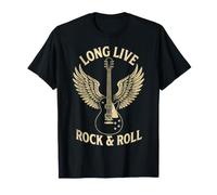 Guitarra Eléctrica Alada Vintage Long Live Rock & Roll Camiseta