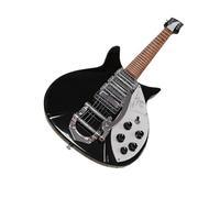 Guitarra eléctrica de cuerpo sólido, estilo tributo negro los años 60 con 3 pastillas y trémolo, tamaño completo 6 cuerdas for presentaciones en escenario rock (Guitarra Electrica)