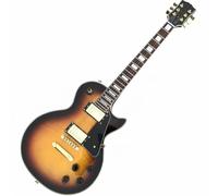 Guitarra eléctrica de un solo cuerpo de caoba maciza, diapasón de palisandro, acabado dorado Sunburst.