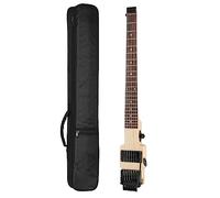 Guitarra Eléctrica De Viaje Sin Cabeza Guitarra De 6 Cuerdas Una Pieza Mástil De Arce Canadiense A Través Del Cuerpo Trémolo De Doble Bloqueo Principiantes Guitarra Eléctrica (Color : 02)