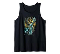 Guitarra Eléctrica Dragon Fire Lightning Rock Metal Músico Camiseta sin Mangas
