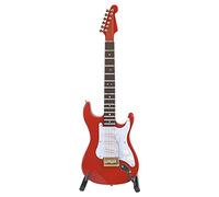 Guitarra eléctrica en Miniatura de Madera con Soporte, Guitarra de 18 Cm, Instrumento Musical, Adorno Musical, Modelo de Figuras coleccionables