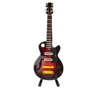 Guitarra eléctrica en miniatura, modelo de instrumento Modelo de guitarra de madera Mini figura de guitarra Adornos de instrumentos musicales Modelo de guitarra clásica para