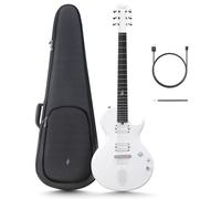 Guitarra Eléctrica Enya Nova-Go Sonic - Guitarra Inteligente de Fibra de Carbono Blanca con Altavoz Inalámbrico de 10 W, Preajustes Integrados, Cable de Carga, Llave de Ajuste y Bolsa de Transporte