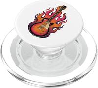 Guitarra eléctrica flameante Guitarrista de música Rock PopSockets PopGrip para MagSafe