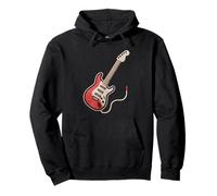 Guitarra Eléctrica Ganchillo Hilo Guitarrista Músico Sudadera con Capucha