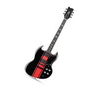 Guitarra Eléctrica Guitarra Eléctrica Sólida Profesional Con Cutaway Para Tocar Y Practicar(Black Red)