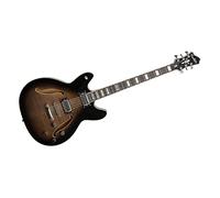 Guitarra eléctrica hagstorm viking deluxe baritono - cosmic brown burst