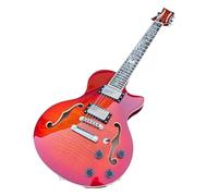 Guitarra Eléctrica Instrumentos Musicales 12 Cuerdas Flame Maple Semi Hollow Jazz Guitarra Eléctrica Humbucker Pickup Hardware Cromado