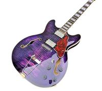 Guitarra Eléctrica Instrumentos Musicales 22 Trastes Flame Maple Semi Hollow Guitarra Eléctrica F Agujeros Archtop Humbucker Pickup