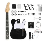 Guitarra Eléctrica Kit De Guitarra DIY Con Cuerpo De Madera Maciza Diseño Clásico De 6 Cuerdas Y Fácil Montaje(KTL Black)