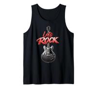 Guitarra Eléctrica Let's Rock Guitarrista Band Rock Music Lover Camiseta sin Mangas