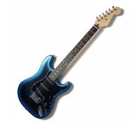 Guitarra eléctrica Midnight Blue Burst, pastillas, puente de trémolo, cuerpo sólido for principiantes