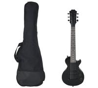 Guitarra Eléctrica para Niños 3/4 30" de vidaXL, Negro con Funda, 6 Cuerdas, Madera de Abedul