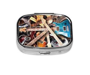 Guitarra eléctrica, pastillero Meta con 2 compartimentos, organizador portátil