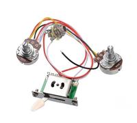 Guitarra eléctrica Precableado 10 Juegos De 3 Arnés De Cableado De Guitarra Precableado Con Ollas Grandes A500K B500K Interruptor De 5 Vías 1 Volumen 1 Tono Negro Blanco Amarillo (Color : 10Set Yello