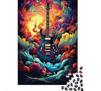 Guitarra Eléctrica Puzzle de 1000 Piezas Estilo Arte Graffiti Papel para Adultos Relajación Decoración del Hogar Juego de Puzzle 1000 38x26cm/1000pcs