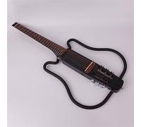 Guitarra Eléctrica Silenciosa Plegable Sin Cabeza, Portátil, De Viaje, Silenciosa, Efector Incorporado, Guitarras Multifunción Principiantes Guitarra Eléctrica (Color : Left Hand)