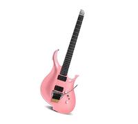 Guitarra Eléctrica Sin Cabeza Portátil Con Puente Agitador Doble Profesional Para Principiantes Con Pastilla Activa Guitarra Portátil sin Cabeza (Color : 02)