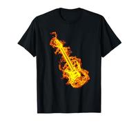 Guitarra Eléctrica Sobre El Fuego Regalo Amante De Guitarra Camiseta