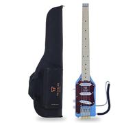 Guitarra eléctrica ultraligera de lujo (azul satinado metálico) con bolsa de concierto
