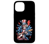 Guitarra Eléctrica Uncle Sam 4 de Julio Rock USA Carcasa para iPhone 15