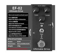 Guitarra eléctrica Vintage Overdrive Efector de bloque único 9V Pedal de guitarra pequeña Accesorios de instrumentos musicales Pedal de guitarra pequeña Accesorios de instrumentos musicales para