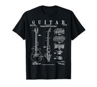 Guitarra eléctrica Vintage Patent Guitarist Dibujo Print Camiseta