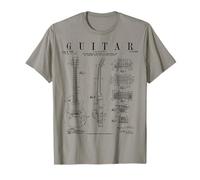 Guitarra eléctrica Vintage Patent Guitarist Dibujo Print Camiseta