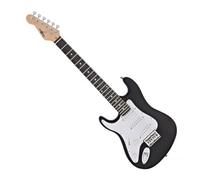 Guitarra eléctrica zurda tamaño 3/4 para principiantes con amplificador de 10W y accesorios, negro
