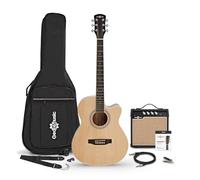 Guitarra Electroacústica con Cutaway Natural, Ampli de 15 W y Accesorios
