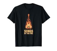 Guitarra en fogata Canciones by The Fire Fire Guitarra acústica Camiseta