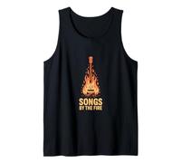 Guitarra en fogata Canciones by The Fire Fire Guitarra acústica Camiseta sin Mangas
