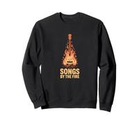 Guitarra en fogata Canciones by The Fire Fire Guitarra acústica Sudadera