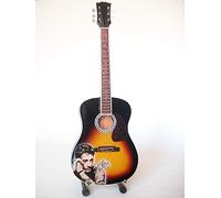 Guitarra en miniatura acústica en homenaje a Johnny Hallyday