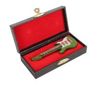 Guitarra en Miniatura, Decoración de Tilo Verde, Modelo de Guitarra en Miniatura Micro Realista, Juguete con Caja de Almacenamiento para la Familia