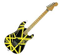 Guitarra en miniatura EVH evh002 Mini guitarra réplica Van Halen, Negro y amarillo